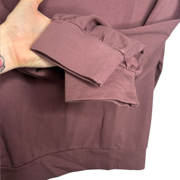 NEW Pact Women’s Mauve Open Back Organic Cotton Sweatshirt Size Large - Picture 3 of 11